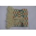 Hand woven baby blankets BBHW01 - #2 Orange & Pale Blue on Cream 25" x 24" ( 64cm x 61cm)